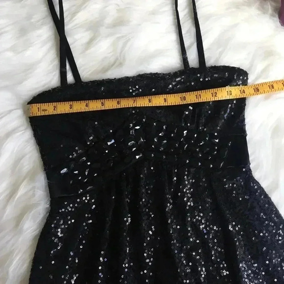 Jessica McClintock Black Sequin Bubble Dress - Picture 5 of 8
